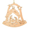 Christmas tree decoration bell shaped with Holy Family