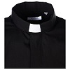 long sleeved clergy shirt in black cotton blend (1)