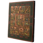 russian antique icon twelve feasts restored 30x40 cm (1)