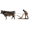 man and ox with plow statue 30 cm angela tripi