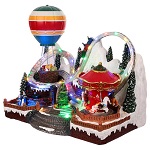 christmas village rides animated amusement park lights music