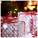 pre lit christmas presents ice white 120 led 27-15-21 cm indoor and outdoor use