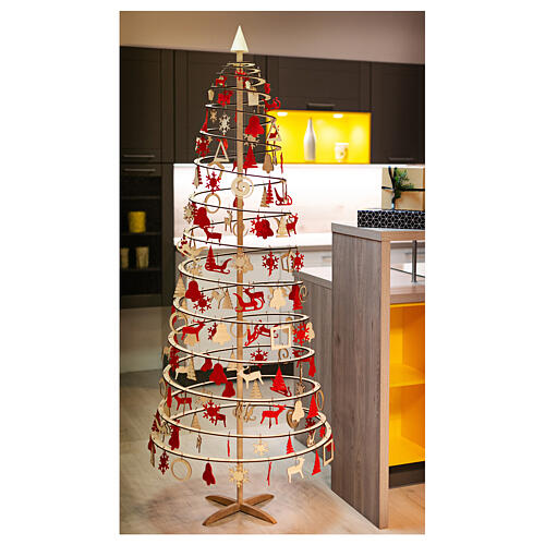 spira slim christmas tree in wood 190 cm