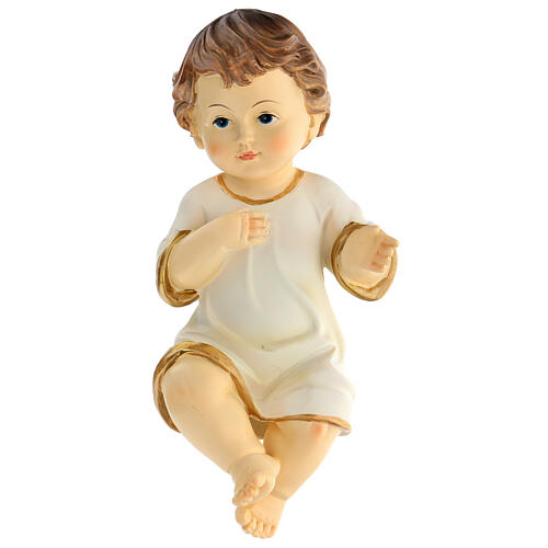 Baby Jesus figurine in resin measuring 21cm 