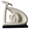 White porcelain Nativity Scene with palm 5.1 inc Pinton